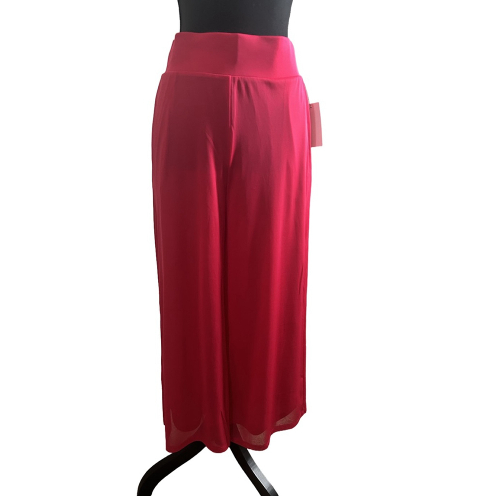 G by Giuliana Women’s Hot Pink Wide-Leg Pant w/Elastic Waistband, Size Small